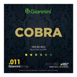 Encordoamento Giannini Cobra Violao Aco 85/15 011-052 Bronze